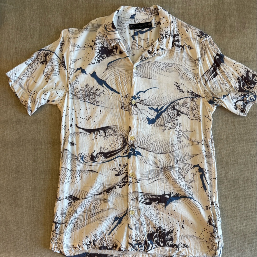 All Saints Short Sleeve Button Up